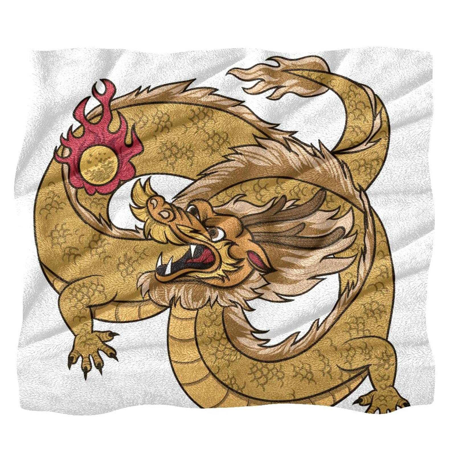 Coperta In Pile Di Flanella Con Drago - Morbida E Calda, 3 Taglie, Per Divano E Letto, Regalo Per Amanti Dei Draghi - 2