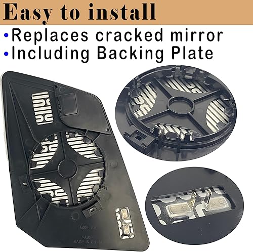 Miniatura 5 de Acadia - Espejo de cristal calefactable para el lado del pasajero, compatible con GMC Acadia Limited Saturn Outlook Chevy Traverse Power Espejo