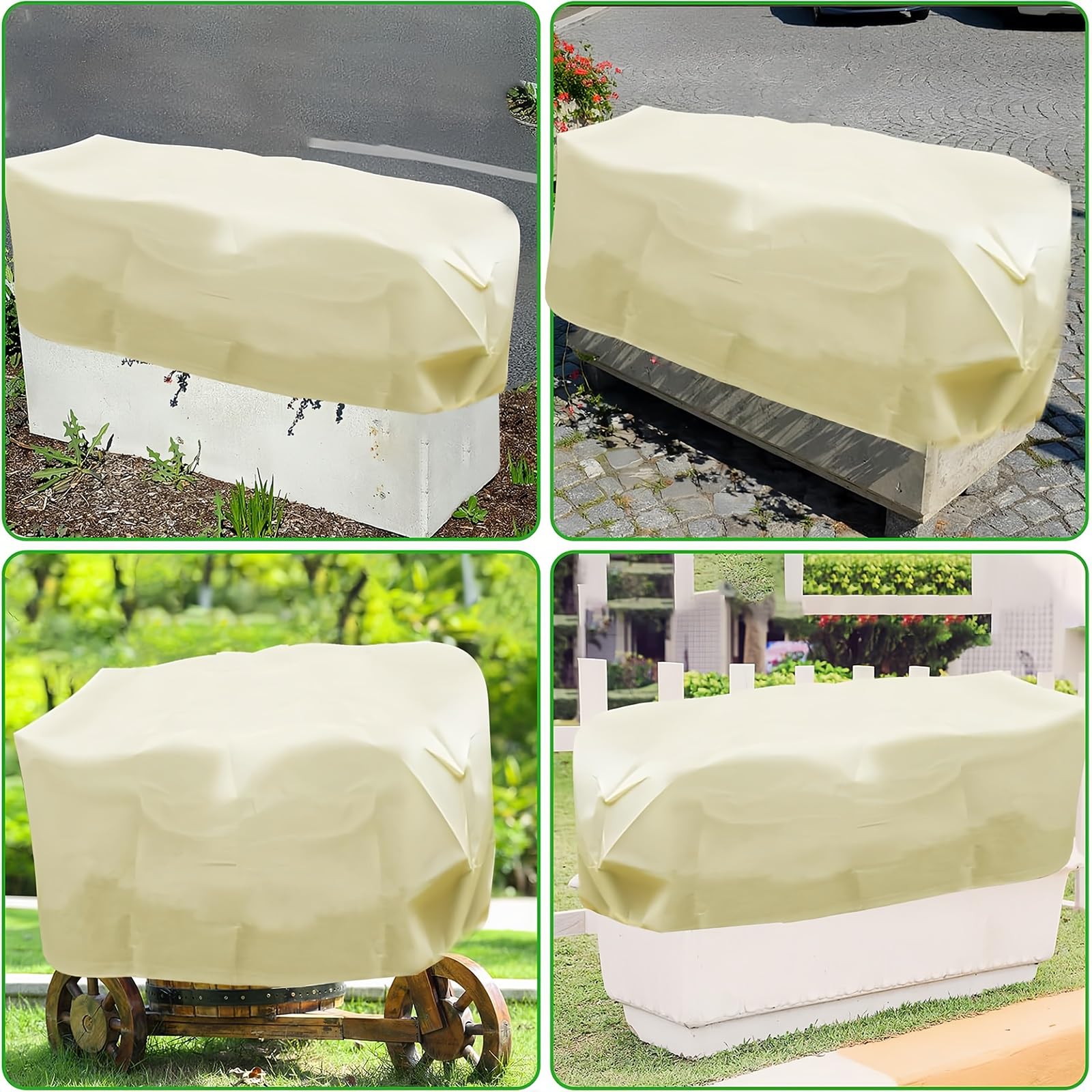 Plant Protectors - Manta de protección contra heladas para jardín al aire libre con cordón para uso en jardín, material duradero