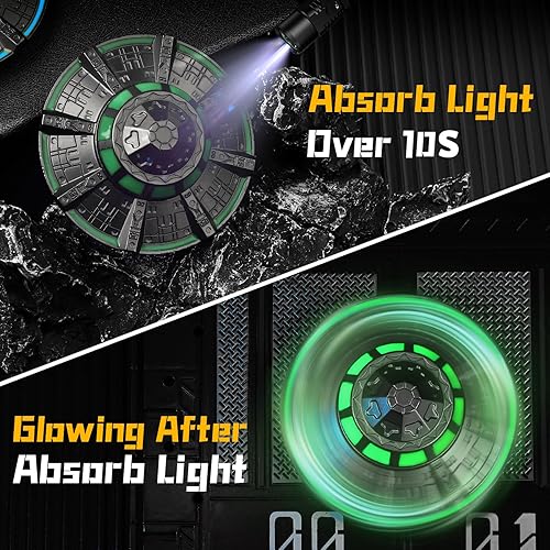 Miniatura 2 de Ovni Fidget Spinner - Juguete de nave espacial para niños y adultos, que brilla en la oscuridad, juguete de escritorio luminoso Fidgit para aliviar