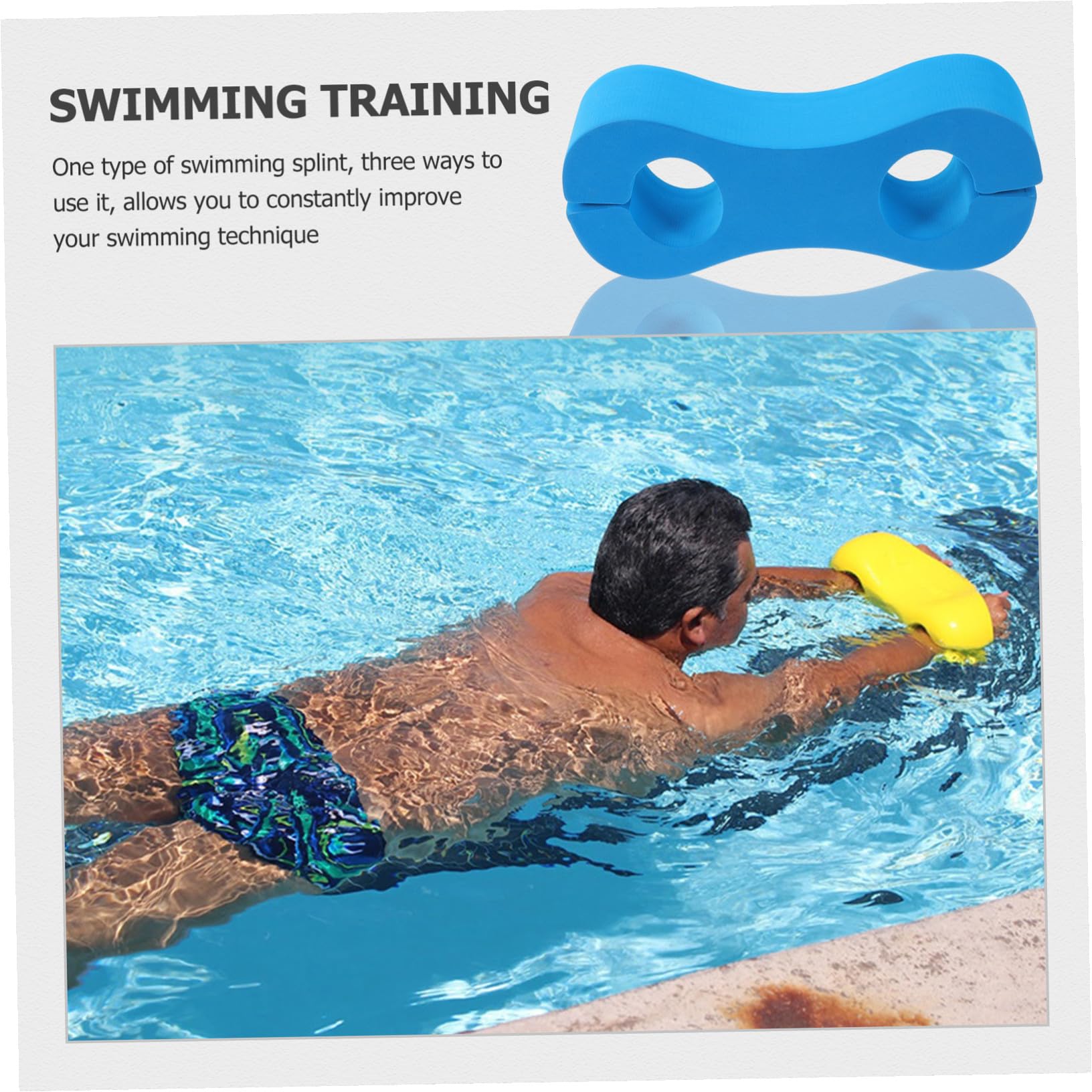 Tabla de Patada para Natación Correctora Eva Azul para Adultos y Niños | Entrenamiento en Piscina, Ligera y Resistente a Roturas, Formato Flotante para Aprendizaje y Práctica