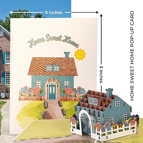 Miniatura 2 de iGifts And Cards Home Sweet Home - Tarjeta de felicitación 3D emergente, regalo de inauguración de la casa, regalo sorpresa de la casa,