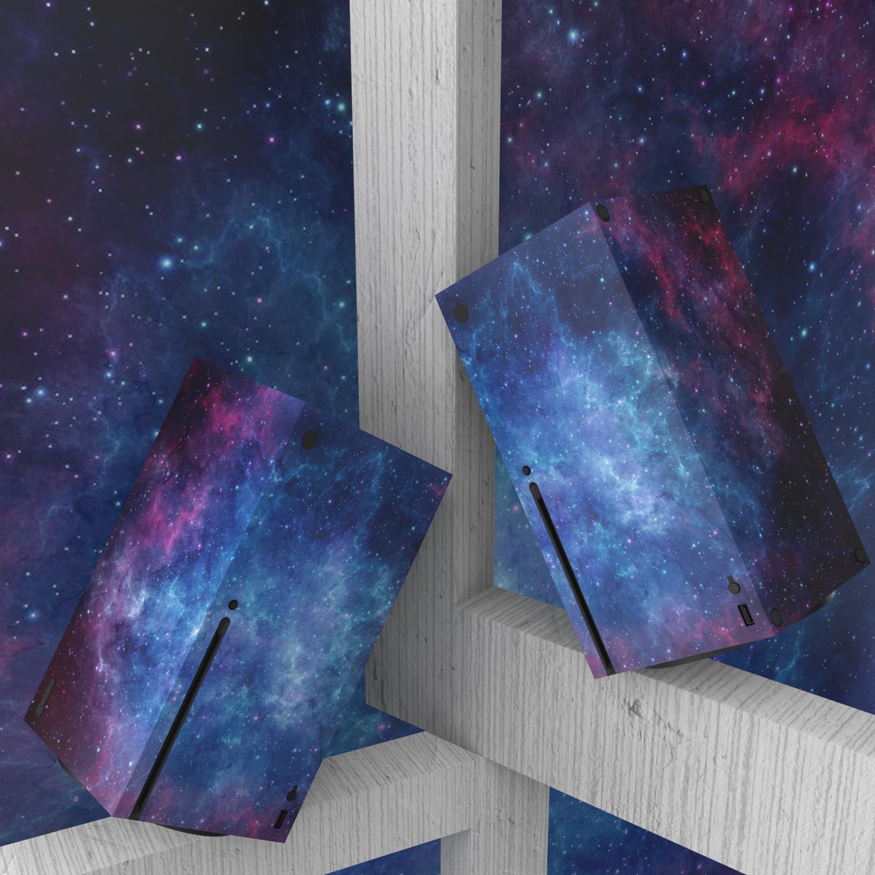PlayVital Magic Sky Custom Vinyl Skins for Xbox Series X, Wrap Decal Cover Stickers for Xbox Series X Console Controller - 5