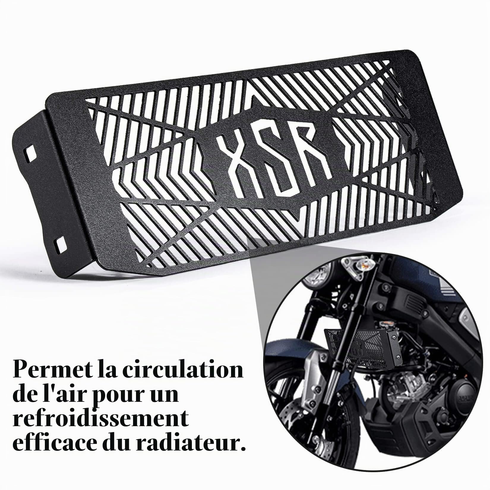 Protection de Radiateur de Moto pour Yamaha XSR-125 XSR-155 2019 2020 2021 2022 2023, PSLER Grille de Protection du Réservoir D'eau et du Filet de Protection de la Grille