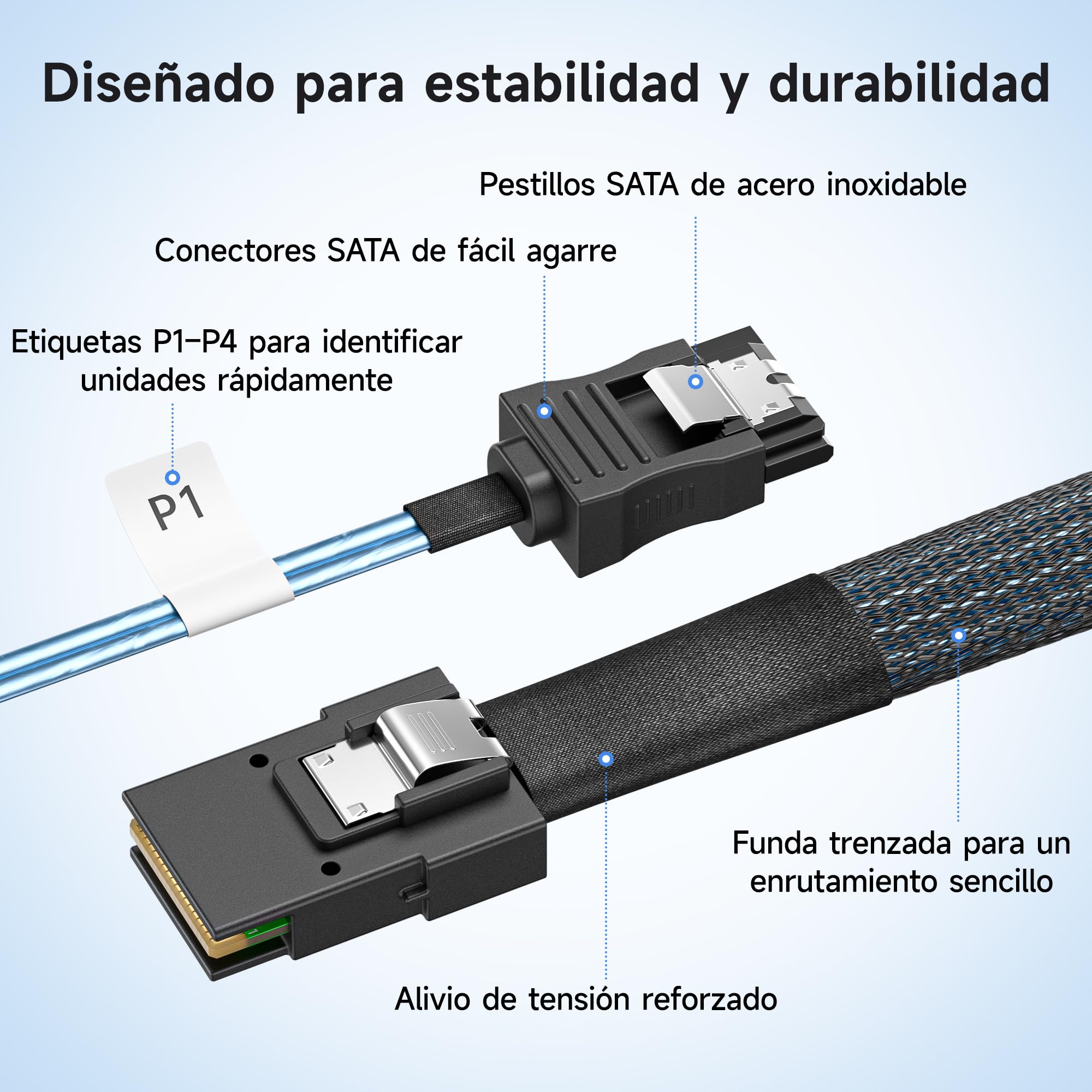 Cable Matters Mini SAS interno a SATA Cable 1m (SFF-8087 a SATA Forward Breakout)