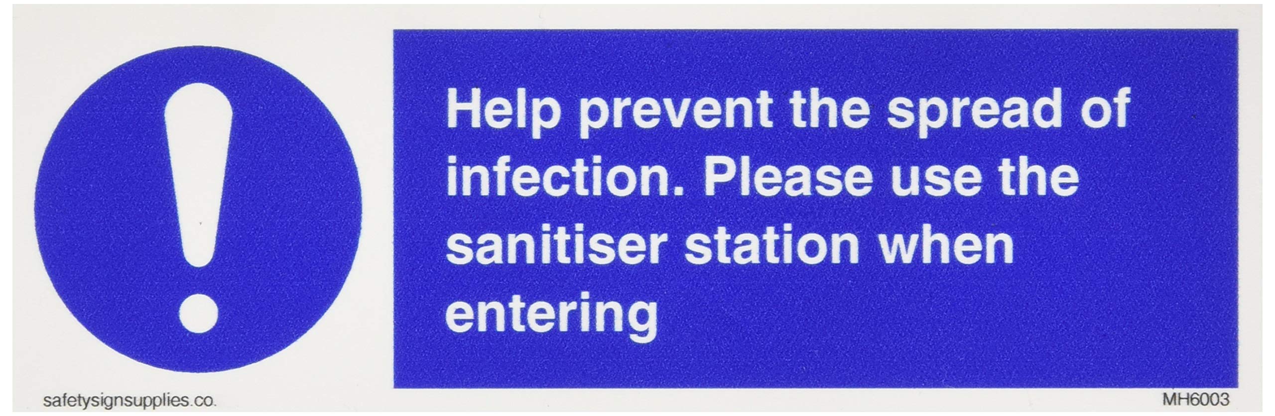 Help prevent the spread of infection. Please use the sanitiser station when entering