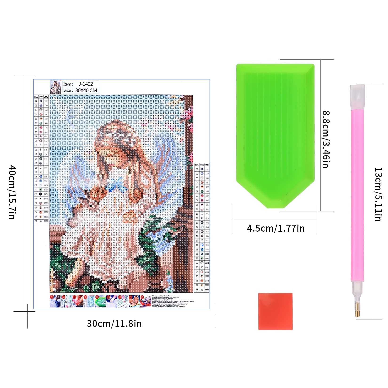 Amazon.co.jp: 5dダイヤモンドアート 天使少女 5D ダイヤモンド
