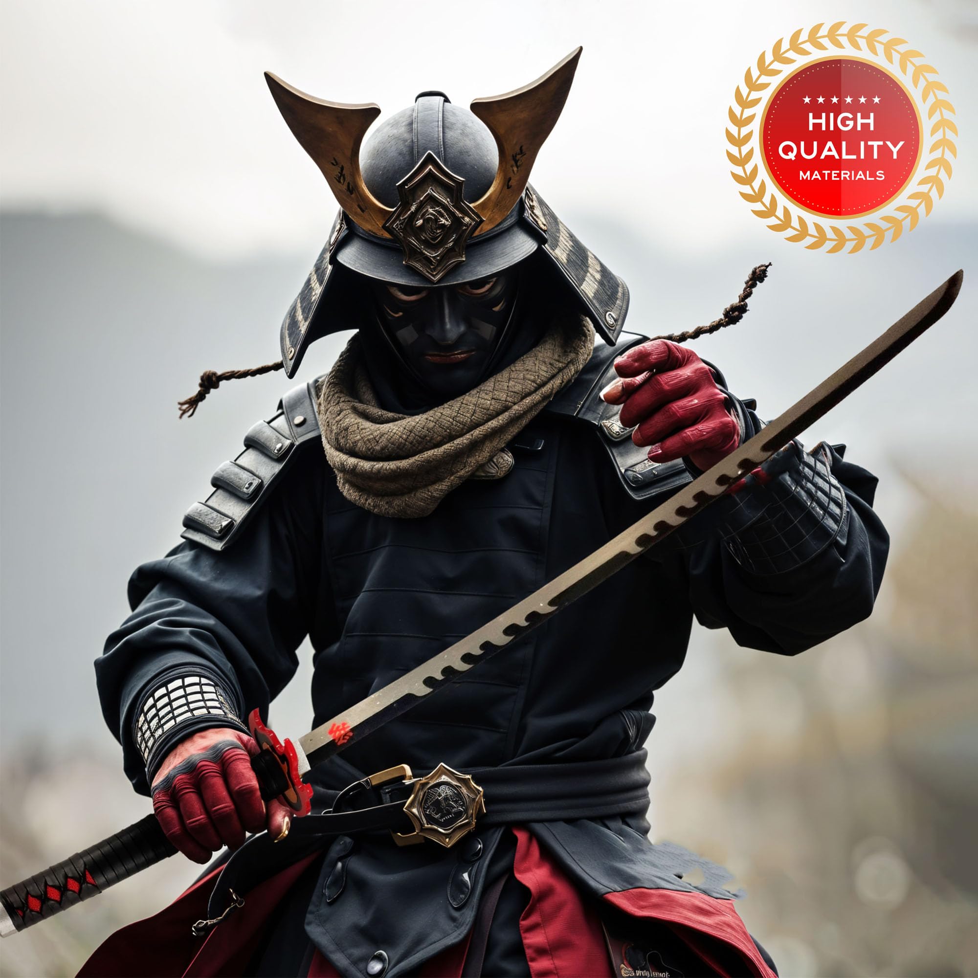 Demon Slayer Schwert Deko, Katana, Stahl Schwerter, Samurai Sword echt, Animeschwert, Cosplay, Animefans, Anime Schwert