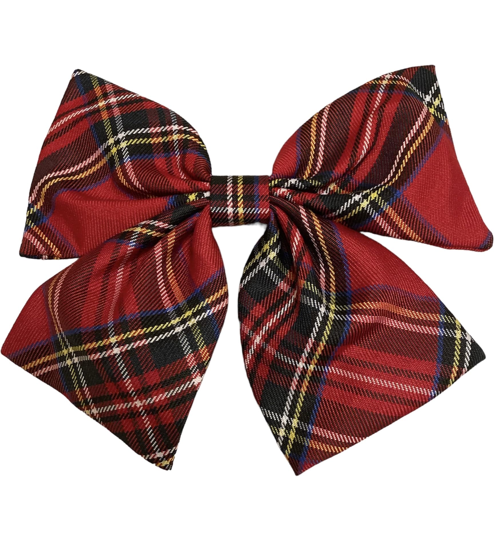 YUPsTartan bow knot hair clips, Plaid fashion accessories, Festive hairpins, Handmade bow knot clip for Girls and Women (Red Butterfly)