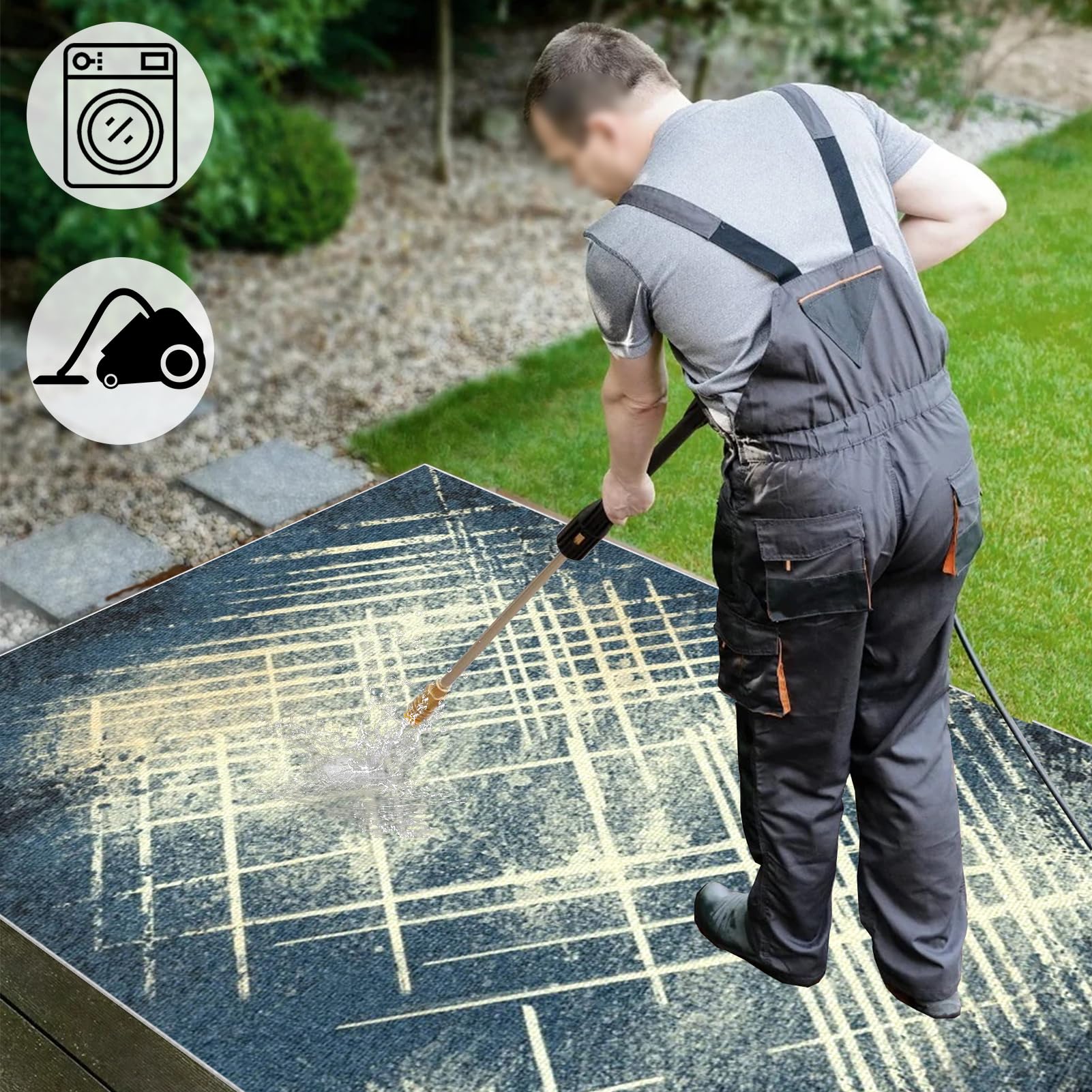 Tappeto Sedia Ufficio, Tappeto Salvapavimento Antiscivolo, Tappeto Sedia Gaming, Tappetino per Sedia da Scrivania, Tappetino Protettivo per Pavimenti Duri, Tappeto per Sedia con Ruote 150 x 180 cm