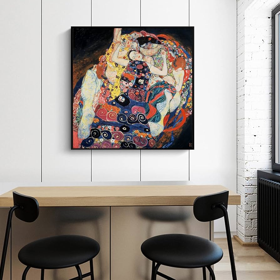 【クリムトです】キャンパス地アートポスター　50×50㎝　2枚 Amazon.co.jp: グスタフ クリムト キャンバス ウォール アート