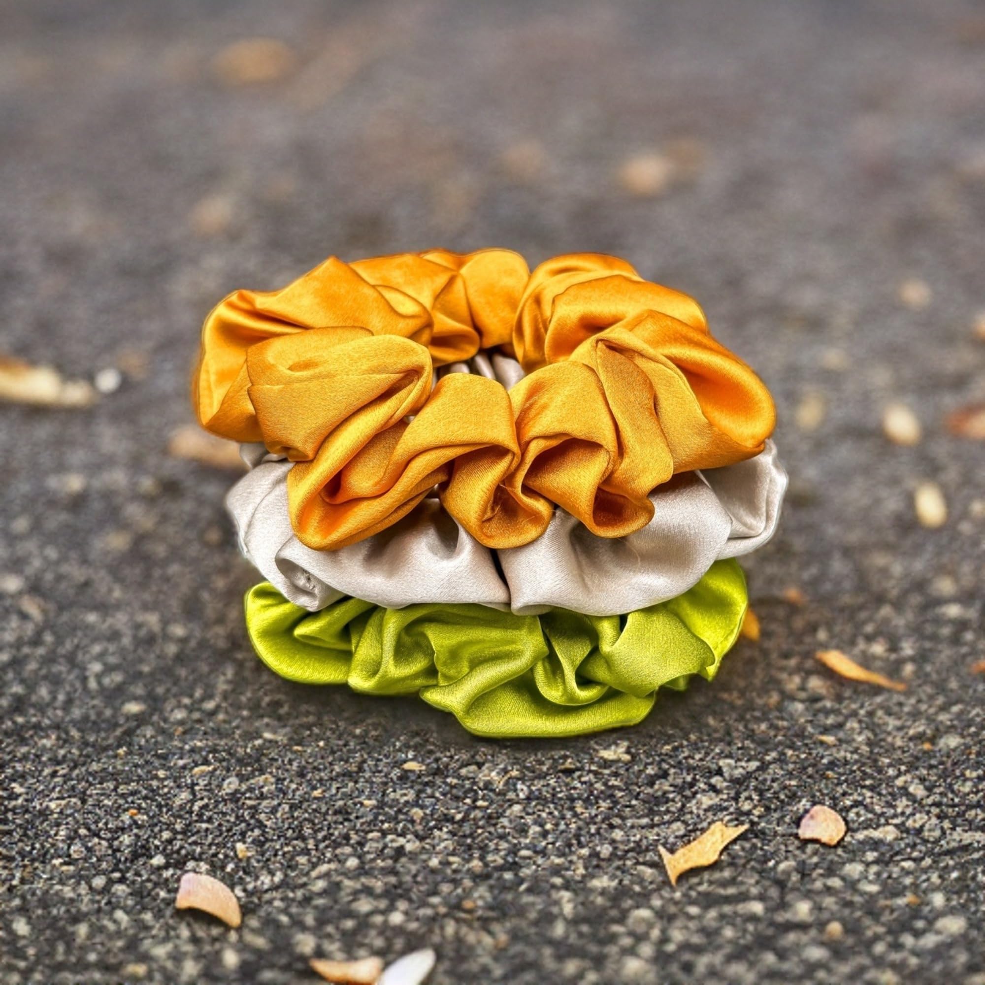 ICON SILK Saf İpek Saç Tokası Orta Boy 3,5 cm (1 Adet) (Uçuk Yeşil)