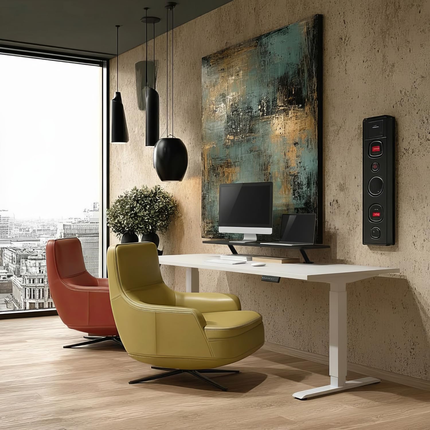 ER-409 Podstawa Pod Monitor, Ergonomiczna Platforma, Podstawka Pod Drukarkę, Laptopa Z Miejscami Na Kable, Do Komputerów, Notebooków, Półka Na Ekrany od 13 do 32cali, Waga Max. 20kg