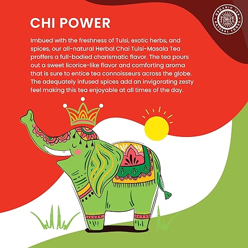 Miniatura 10 de Pride Of India - Té orgánico Energize Ayurveda (Tulsi Black), 25 bolsas de té