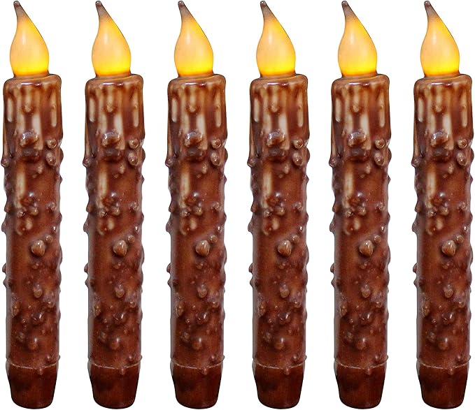 CVHOMEDECO. Real Wax Hand Dipped Battery Operated LED Timer