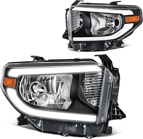 DWVO Conjunto de faros LED DRL compatible con faros delanteros 2014-2021 14 15 16 17 18 19 20 21 Tundra 14-21 (no compatible con modelos con faros