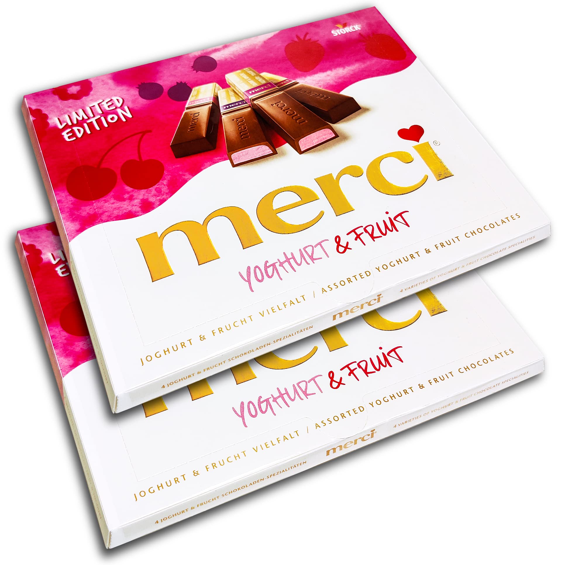 Merci Finest Selection Yoghurt & Fruit Set van 2 stuks, 2 x 250 g