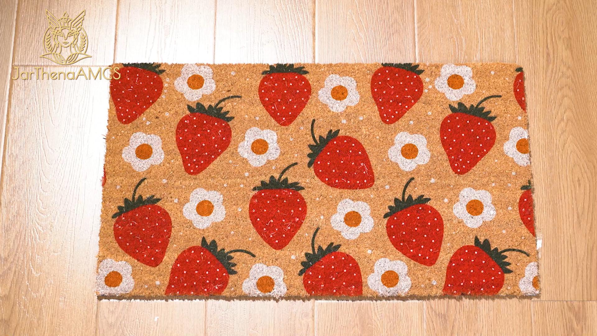 Amazon.com: JarThenaAMCS Strawberry Daisy Floral Welcome Doormat Amazon.com: JarThenaAMCS Strawberry Daisy Floral Welcome Doormat