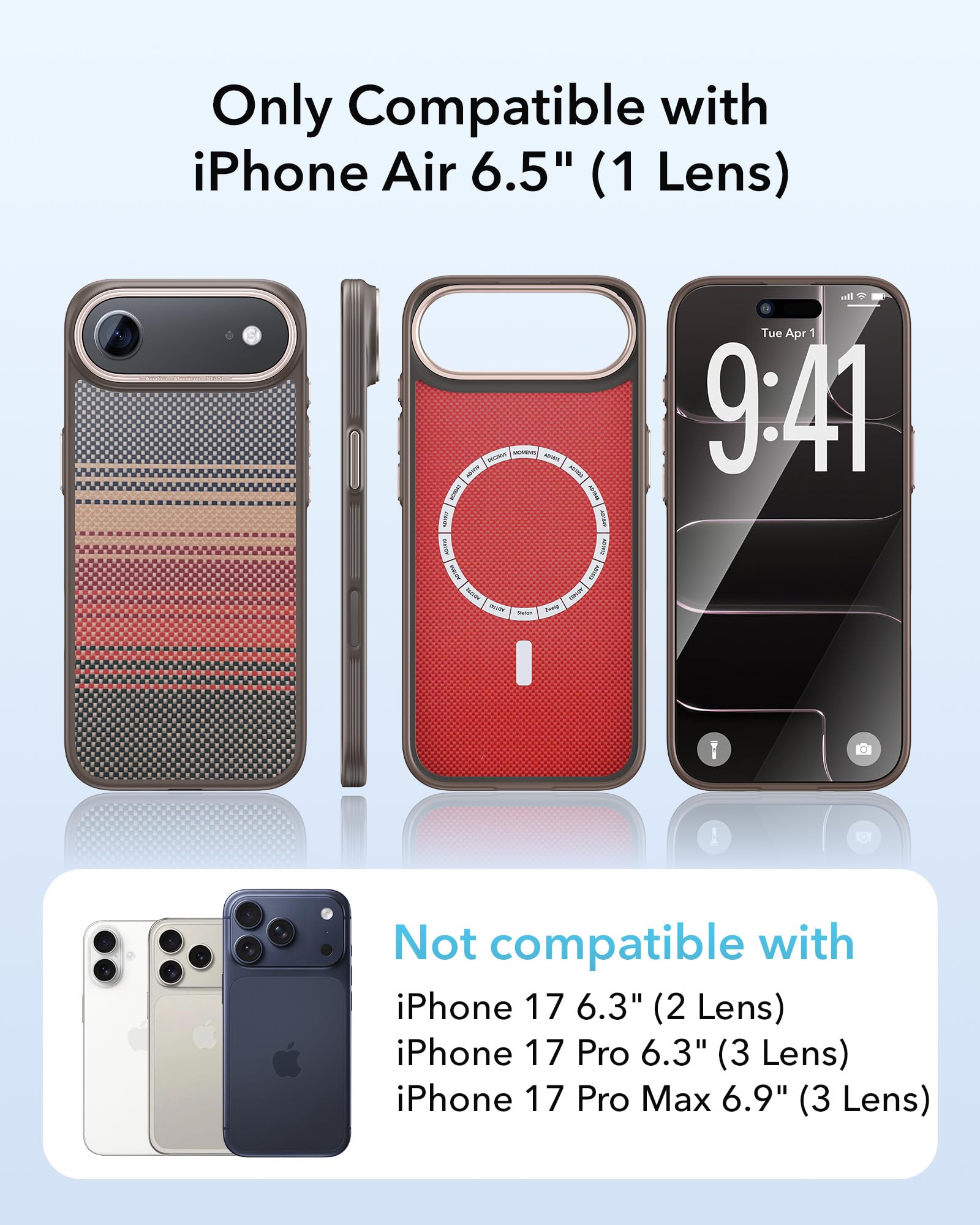 Amazon.com: Maledan for iPhone Air Case Carbon Fiber - Slim iPhone