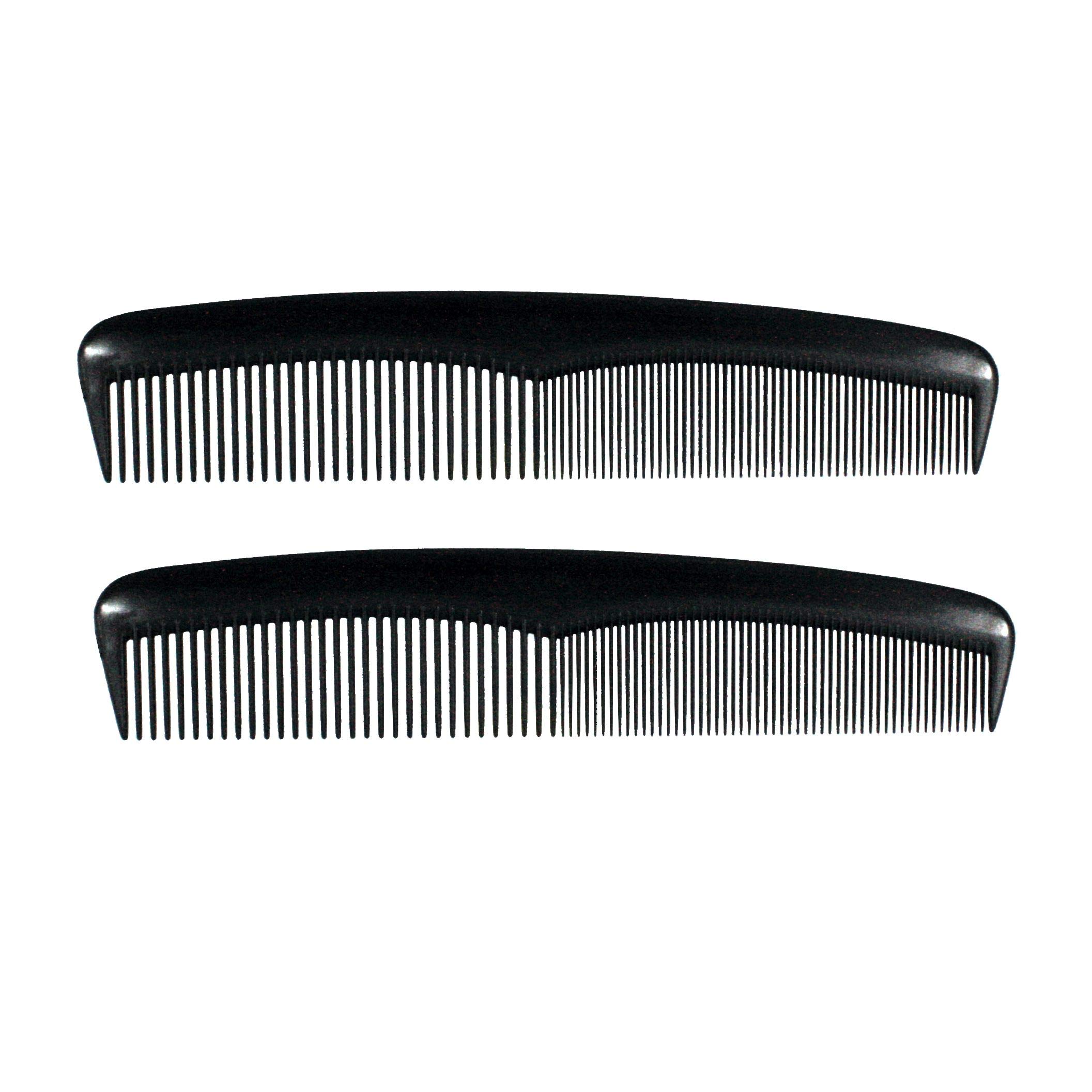 Amelia Beauty, 8in Black Plastic Master Wave Styling Comb, Made in USA, Professional Grade Hair Comb, For Everyday Styling, Thick Hair, Wet or Dry, l, 7