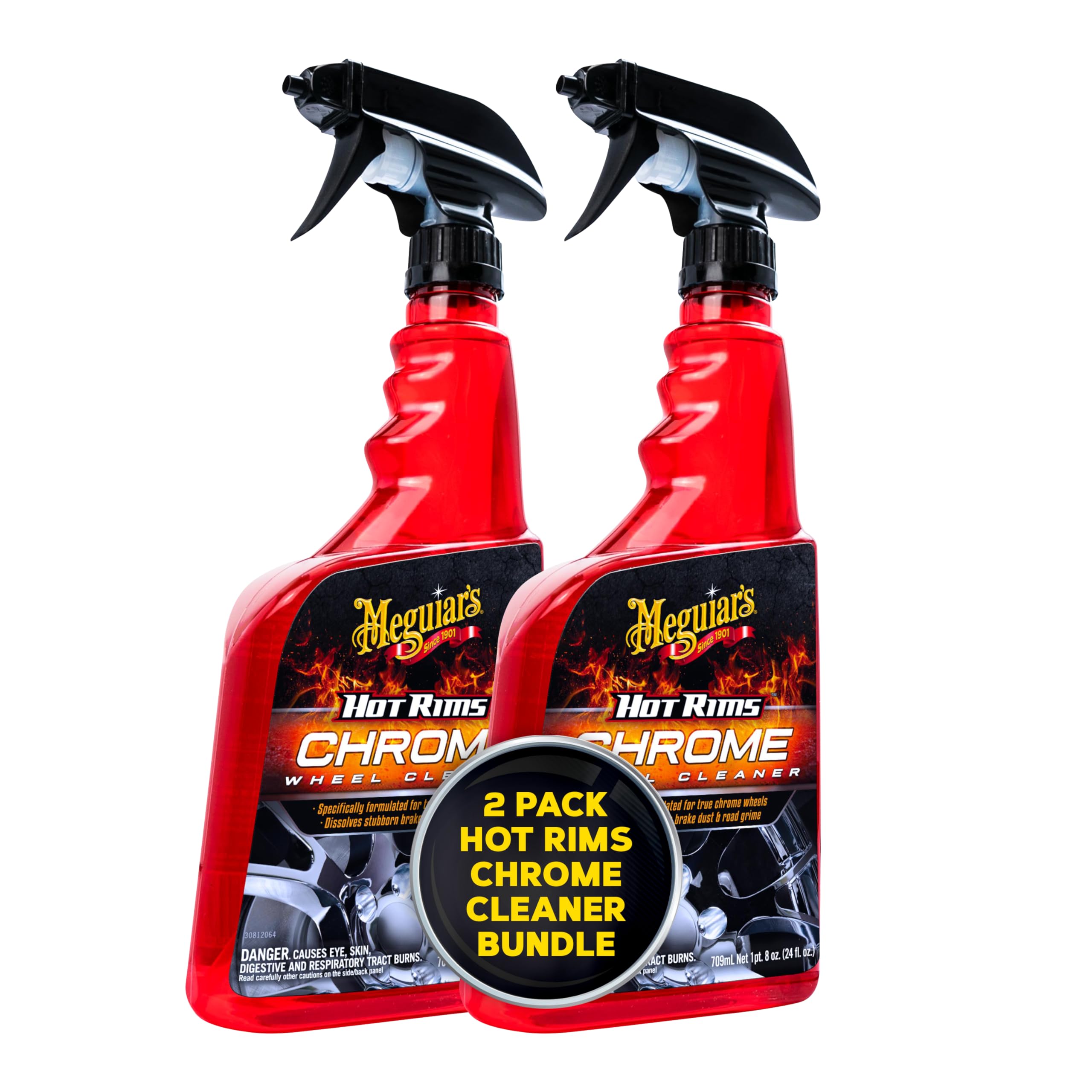 Meguiar's G19124 Hot Rims Chrome Wheel Cleaner - 24 Oz Spray Bottle ...