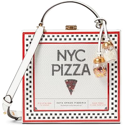 Женская сумка Kate Spade New York Slice Printed Spazzolato Leather 3-D Pizza Box Top-Handle