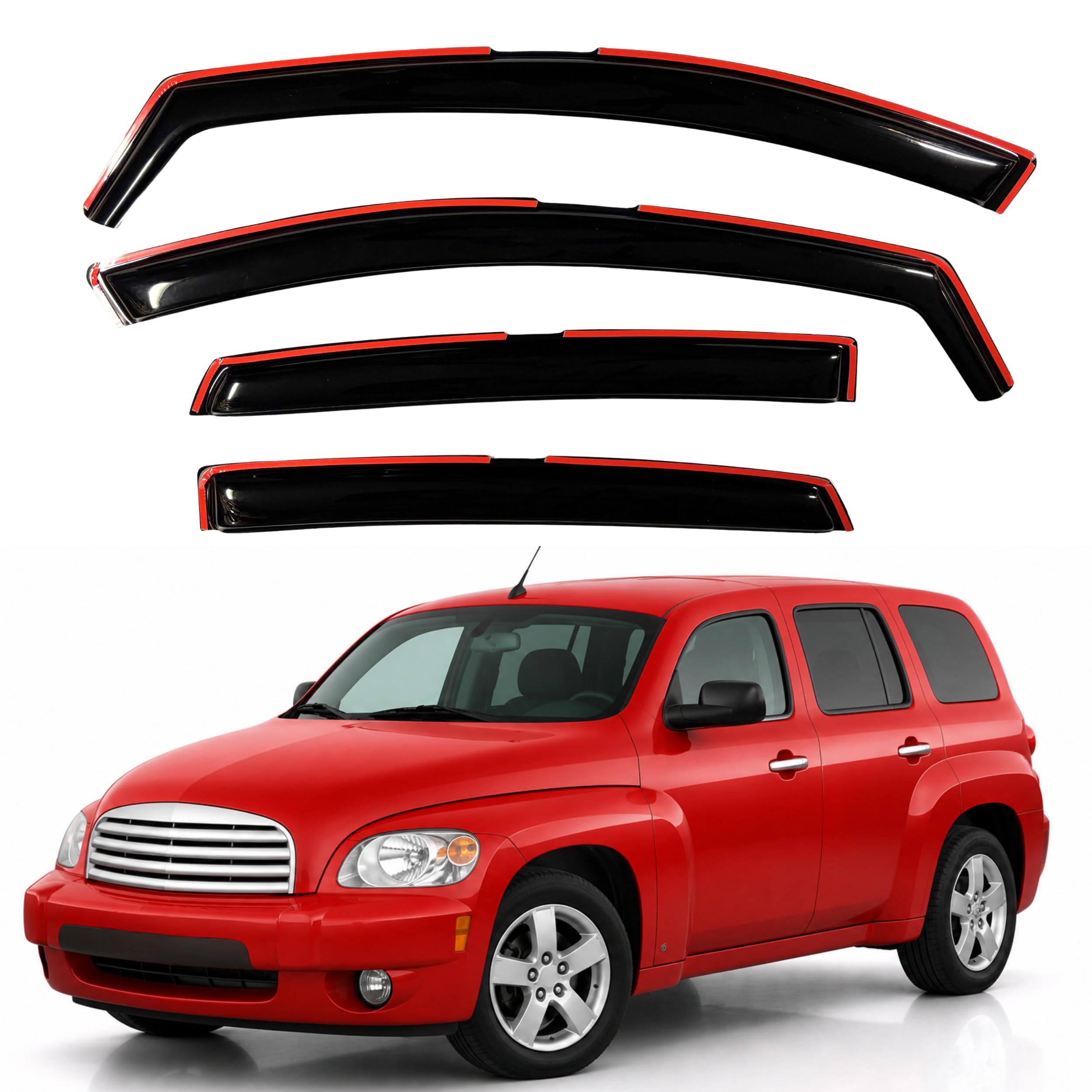 KPY Rain Guards Fit for 2006-2011 Chevrolet HHR, in-Channel Window Visors Vent Wind Deflectors 4PC, Car Accessories for 06-11 Chevy HHR