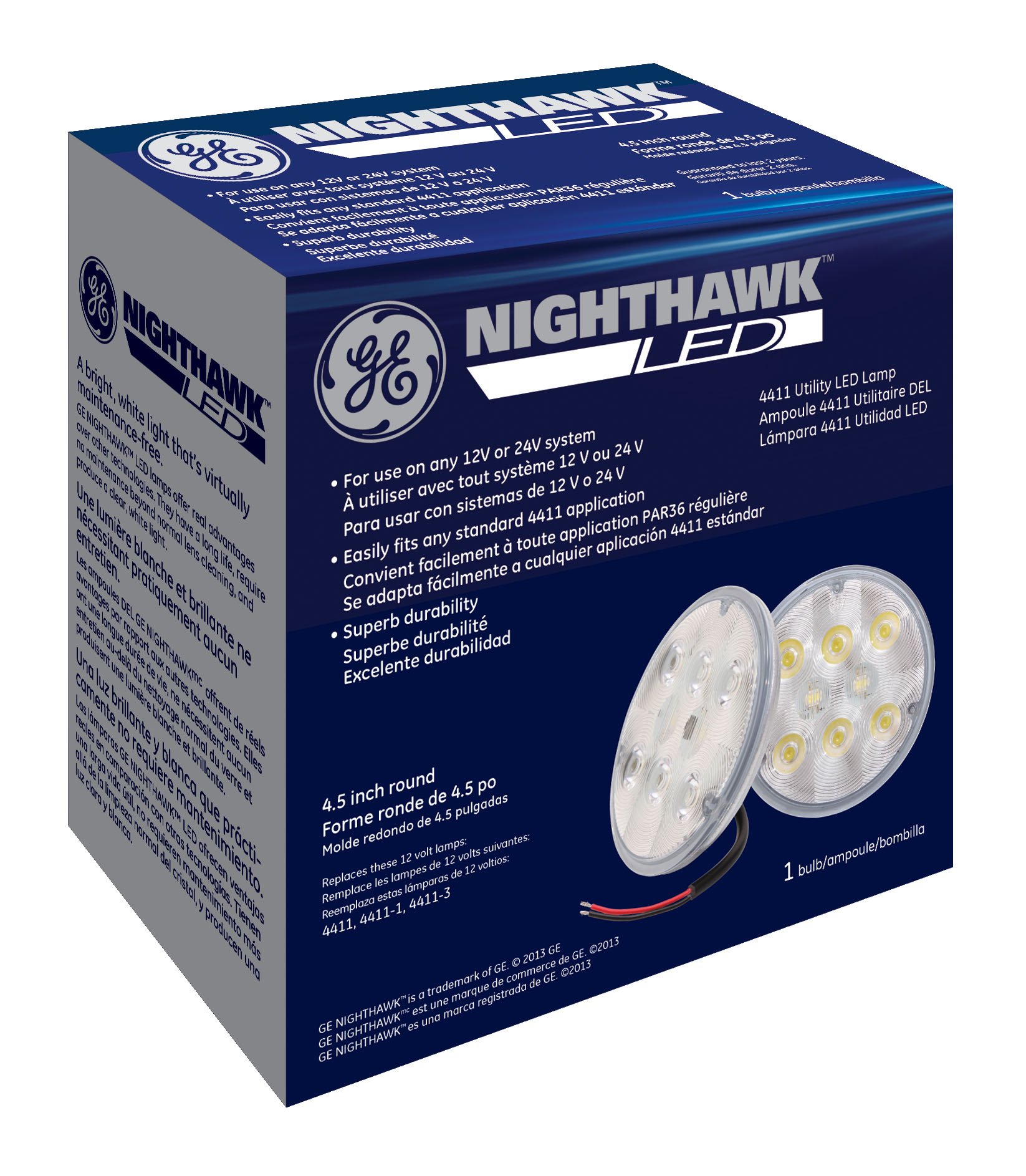 GE Lighting 69823 Nighthawk 4.5-Inch Round LED Utility Light
