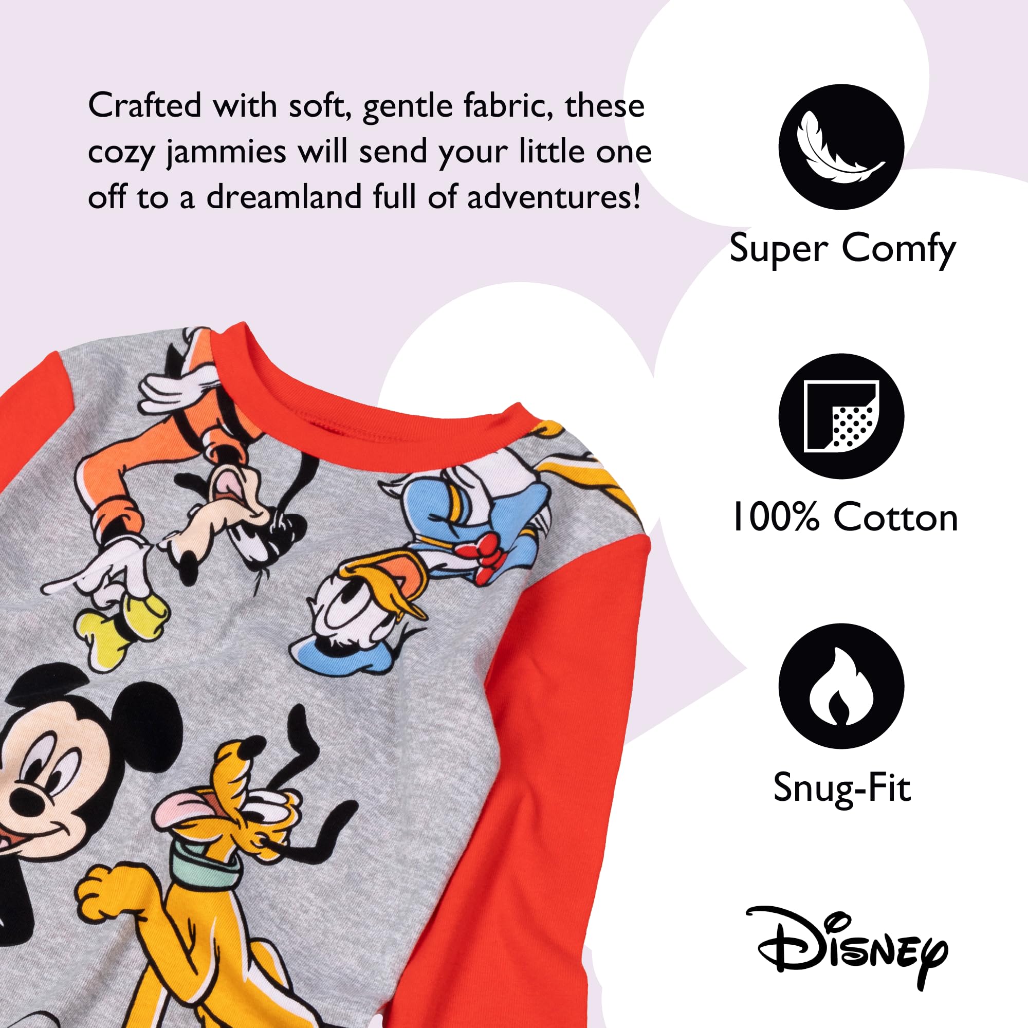 Disney Set di Pigiama (Pacco da 2) Bambini e Ragazzi
