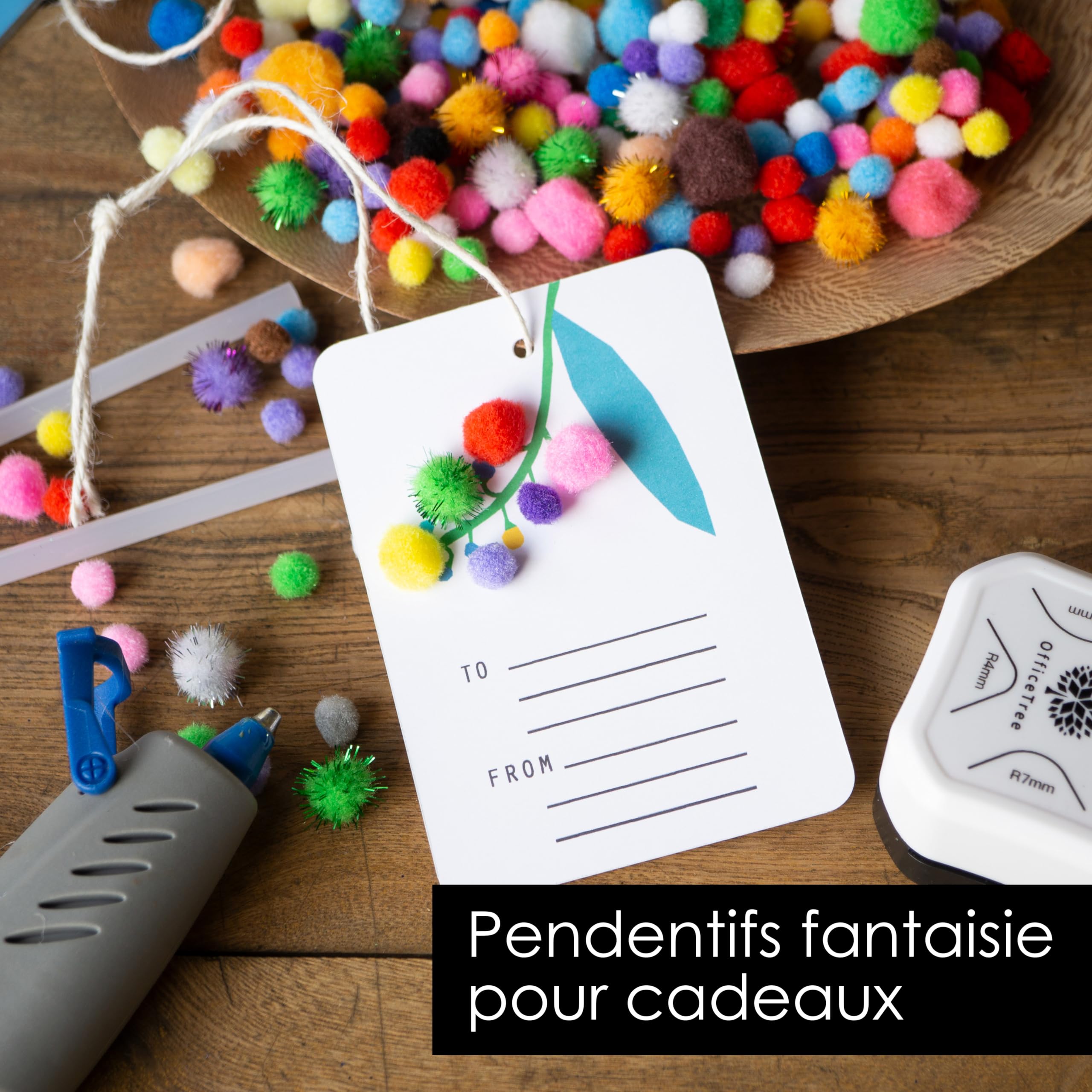 Lot De 2000 Pompons Multicolores 10mm - DIY, Loisirs Créatifs Enfants - Pour Décorations, Artisanat