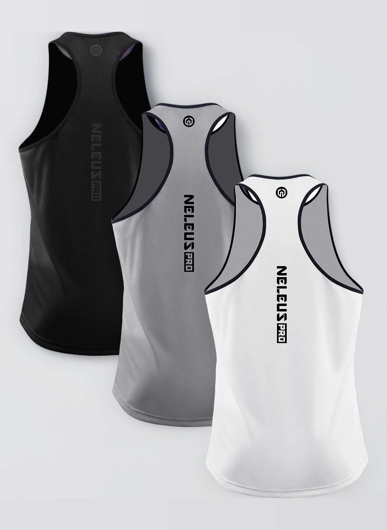 NELEUS Men's Workout Running Shirt (Pack of 3)