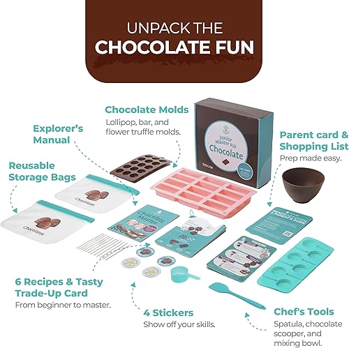 Miniatura 2 de Tovla Jr. Kit de fabricación de chocolate real para niños  Aprende a cocinar con herramientas reales  Set de regalo educativo STEM a partir de 4