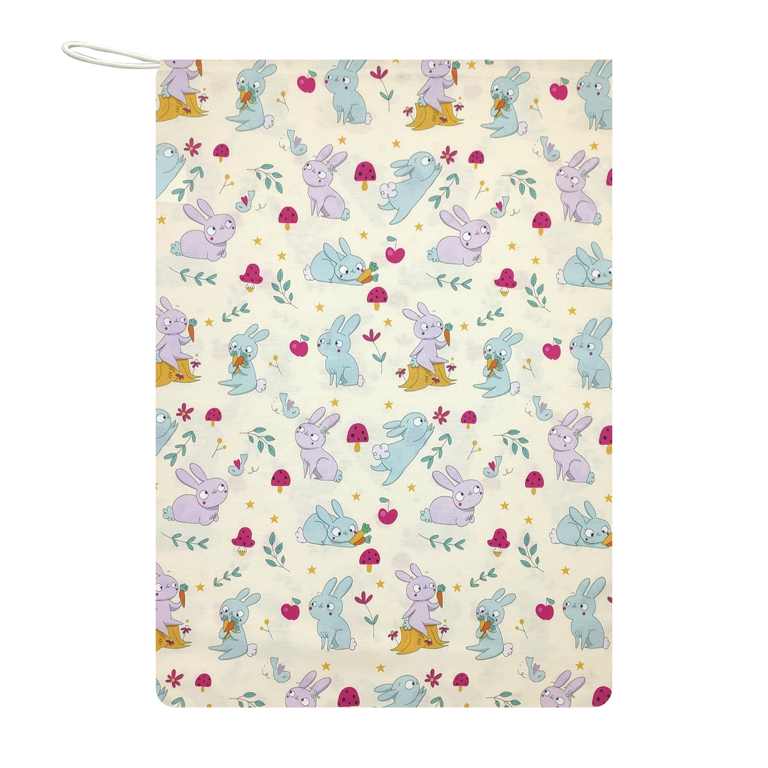 Panini Tessuti Ensemble de puériculture, Sac de Couchage et Pochette pour bébés de 2 à 6 Ans - Tissu matelassé 100% Coton - Made in Italy (Lapins Ensemble de puériculture)