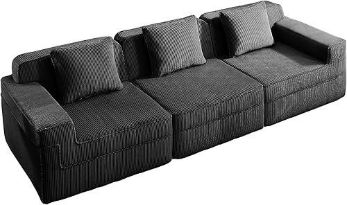 Vista 7 de Modular 2 Seat L Shape Sectional Boneless Sofa, Cloud Sectional Couch with Deep Seat, Modern Modular 2-Seat Sofa Couch with Throw Pillows and 1