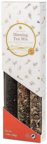 Vista 42 de Gourmanity Spicy Loose Tea Sampler Set, 3 vibrant Spicy Flavors, Chai Latte, Intensely Spicy & Turmeric Herb, Infused with Cooling Herbs and &