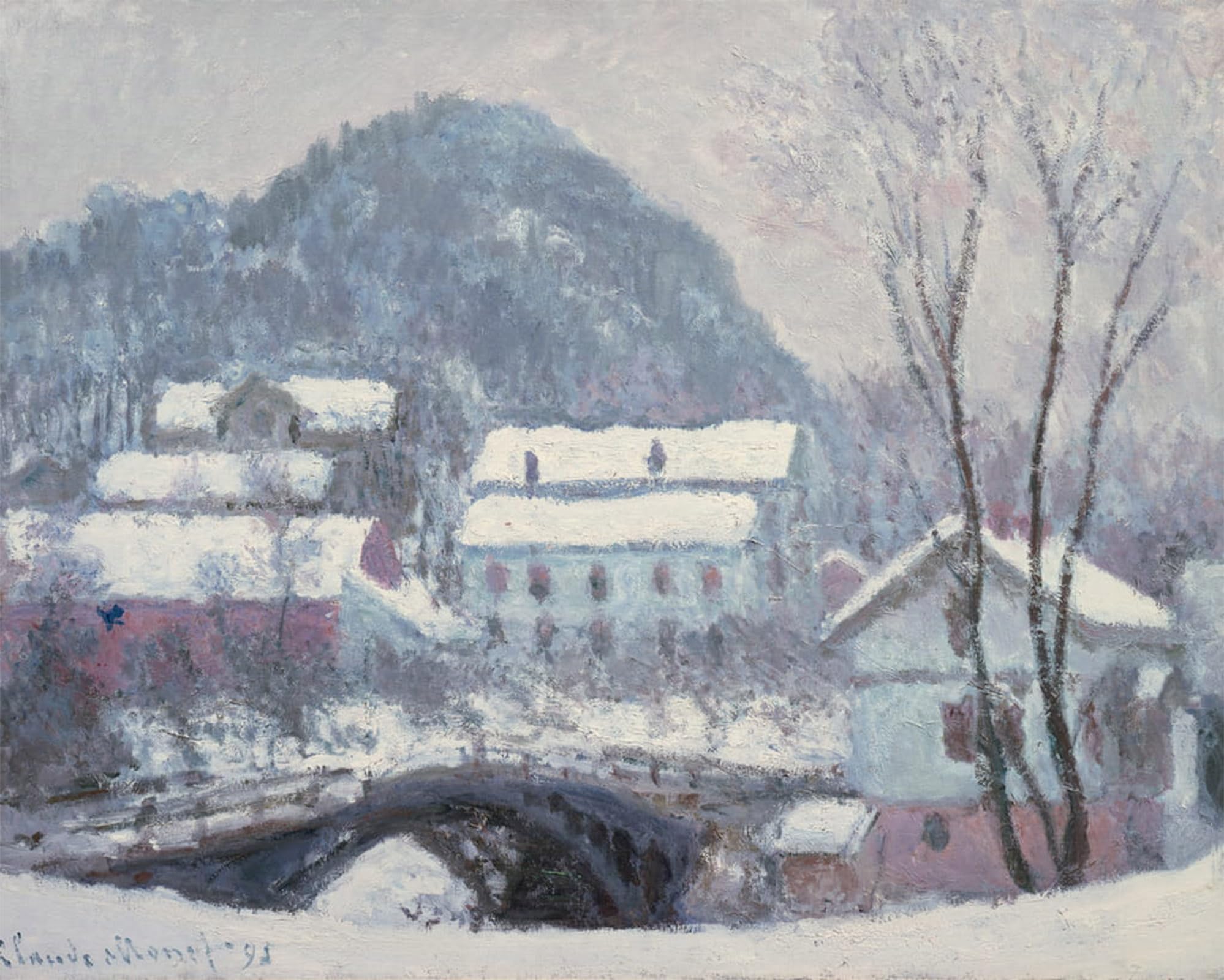 SERENDIPITP Vintage Picture Print on Canvas Wall Art Poster Sandvika Norway by Claude Monet Artwork Print Poster for Wall Decor 60x90cm