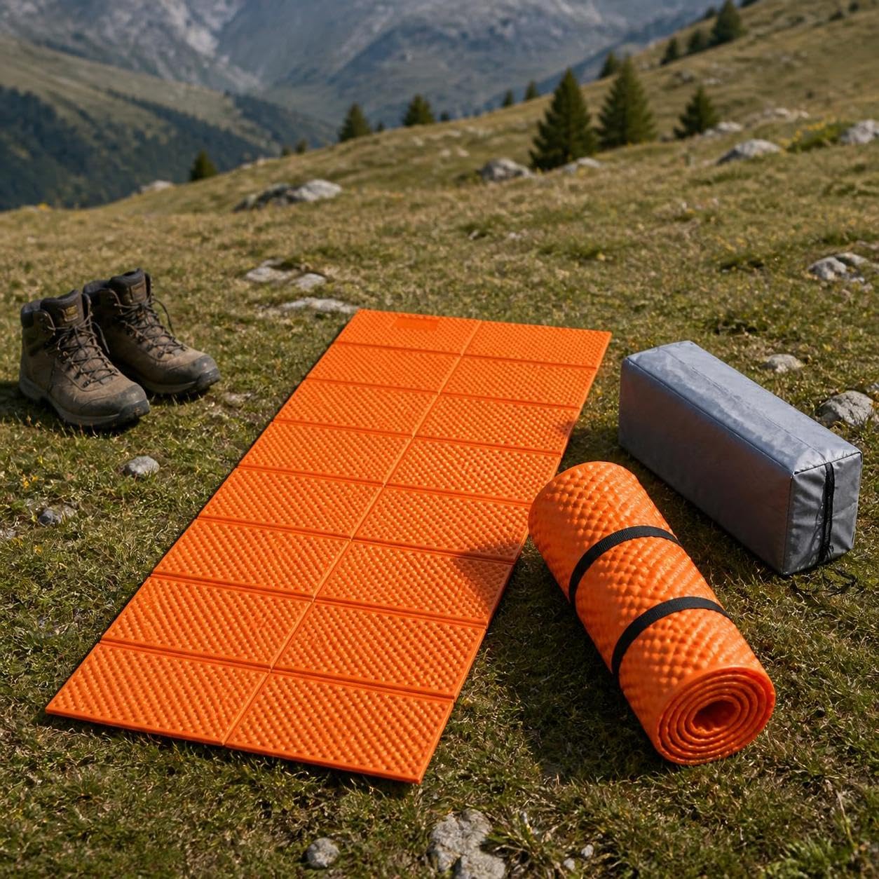 Tapis Camping Double Mousse Pliable