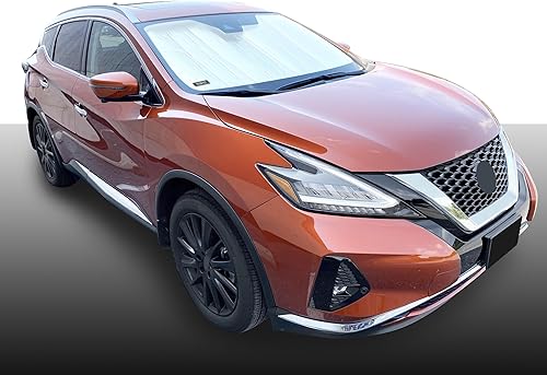 Miniatura 4 de YelloPro - Parasol reflectante para parabrisas delantero de ajuste personalizado para Nissan Murano SUV, S, SV, SL, Platino, reflector UV