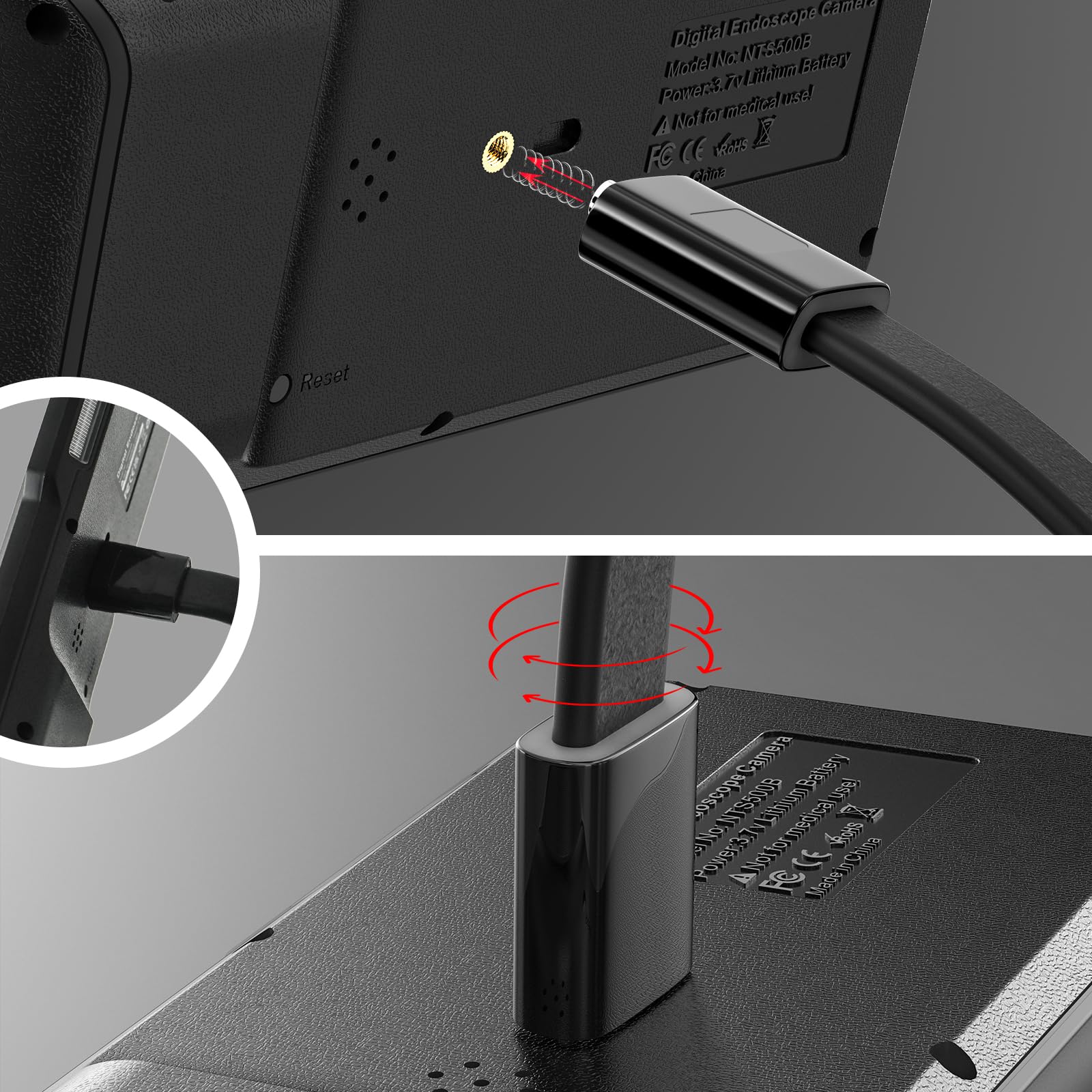 Amazon.co.jp: AMTORIN ファイバースコープ 5インチIPSディスプレイ 