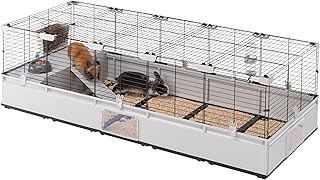 Ferplast Kaninchenkäfig, Hasenkäfig, Meerschweinchenkäfig, MODULAR 4, Modularer, erweiterbare, käfig groß, mit Zubehör, Viel Platz, 179 x 72 x h 56 cm product image