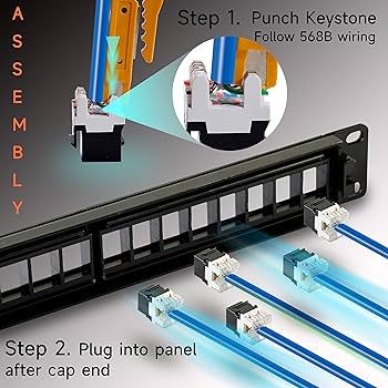 さにゃ Amazon.com: Lysymixs Cat6 Patch Panel 24 Port with Keystone