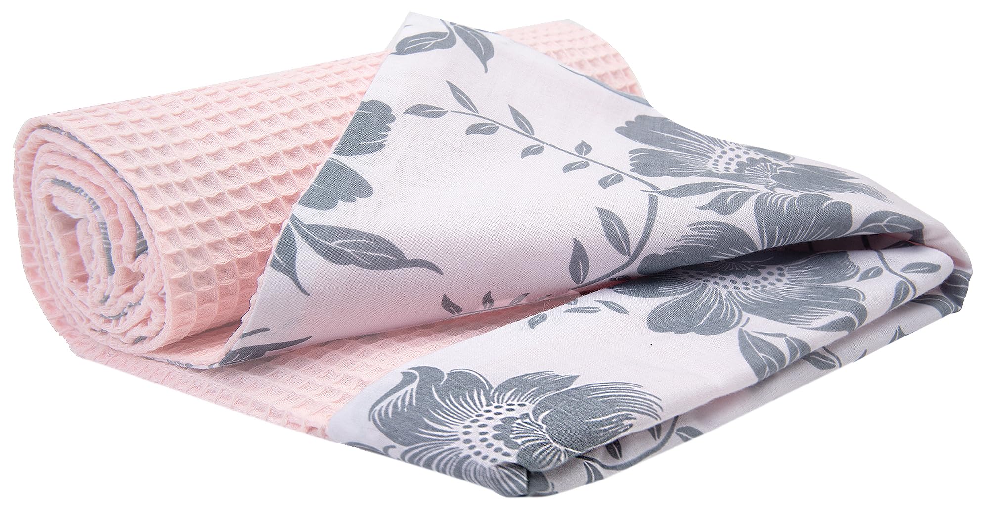 Medi Partners Babydecke Baby Decke Neugeborenen - Kuscheldecke Geschenk Babydecken 75x100cm für Kleinkinder Mädchen Krabbeldecke Kinderbett Kinderwagen 100% Baumwolle (Berry mit rosa Waffel)