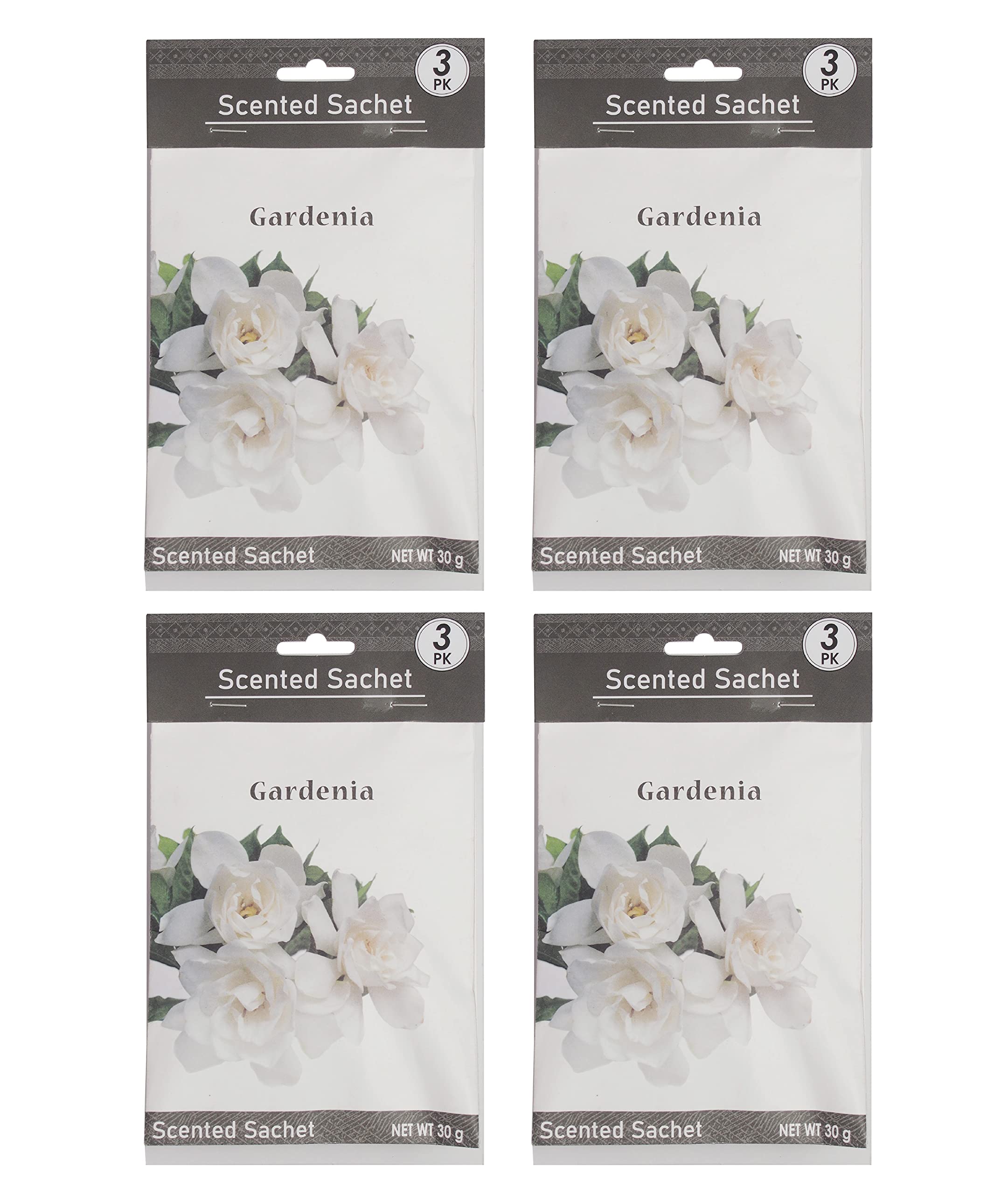 Hosley Gardenia Scented Scented Sachet - Set of 12, 1 oz Each Sachets for Drawers or Closets. Ideal Gift for Wedding, Special Occasions, Party Favors, Spa and Aromatherapy.