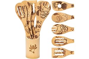 Bamboo Wooden Spoons for Cooking, Premium Quality Cartoon Spoons