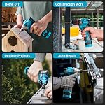 SEESII Conducteur d'impact & Kit d'outils de forage sans fil - 16Pcs Combo de l'outil de puissance avec 2X 2000mAh Batteries et Fast Charger Toolbox, Pilote de forage électrique pour les hommes réparation à la main à domicile DIY