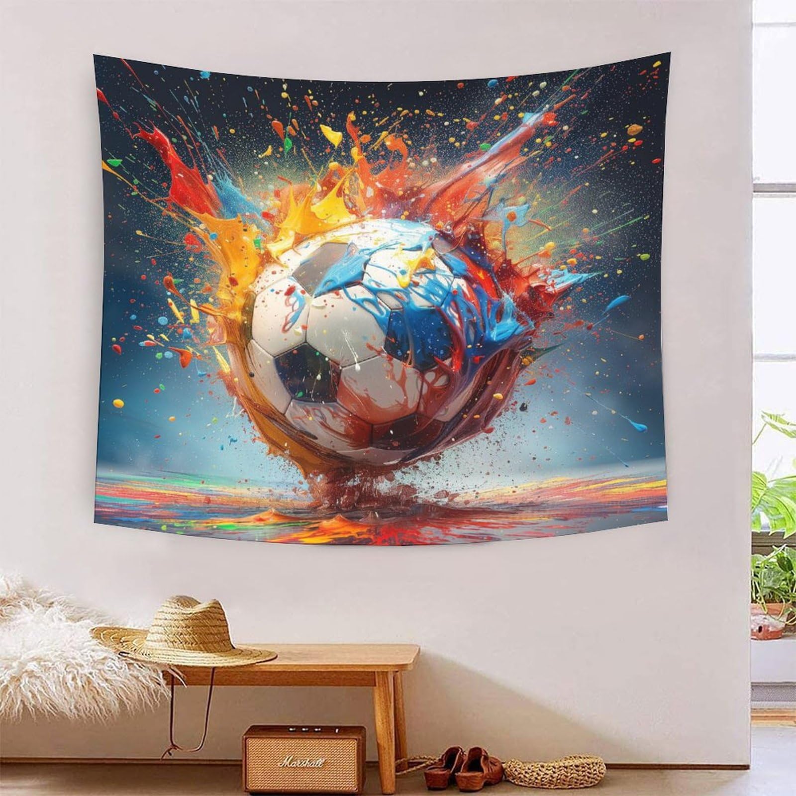 Couverture murale foot 3D pour relooker un mur de chambre facilement - 7