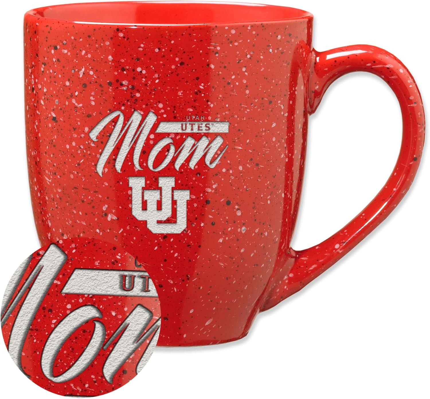 Rico Industries NFL Football Tennessee Titans Speckle 12oz Laser Engraved Campfire Mug Utah Utes