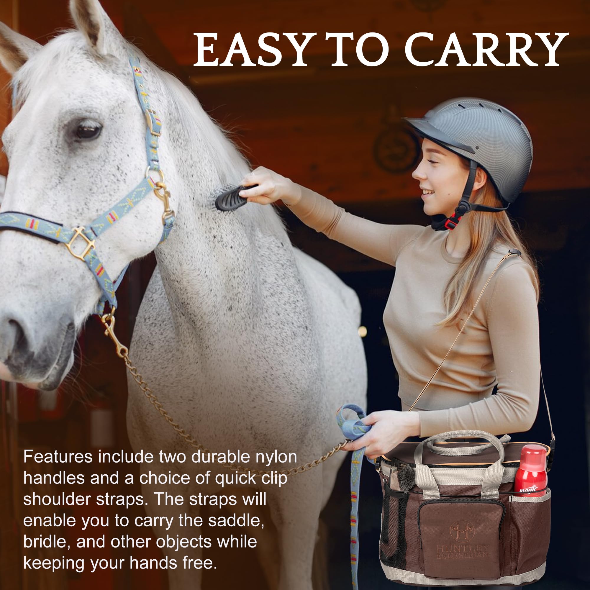 Huntley Equestrian - Bolsa de Aseo, Color marrón