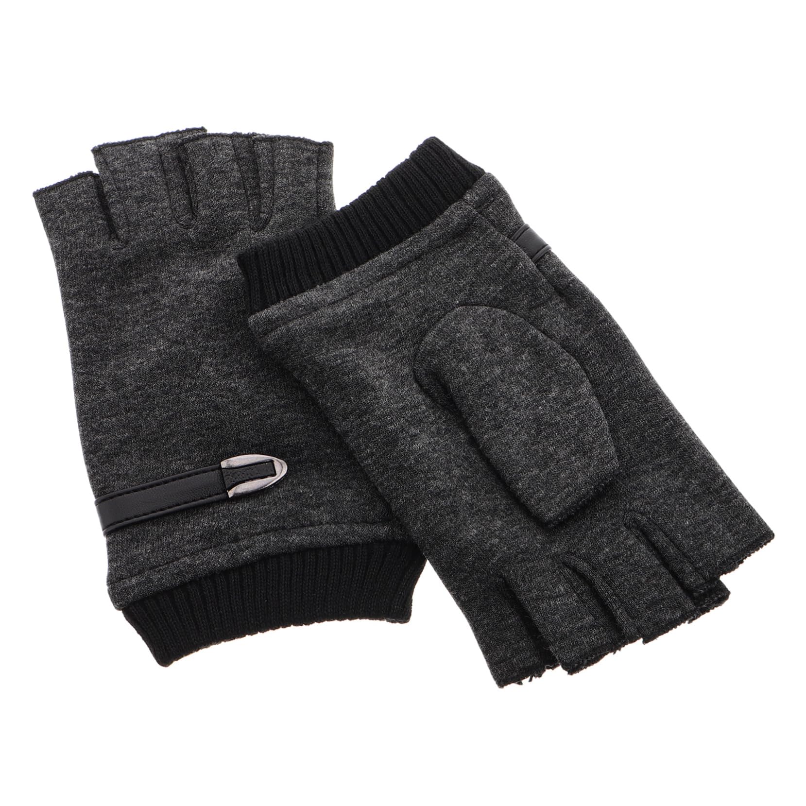 Abaodam Half Finger Cycling Gloves Thermal Touch Gloves for Winter Cold Weather Driving Men's Women's