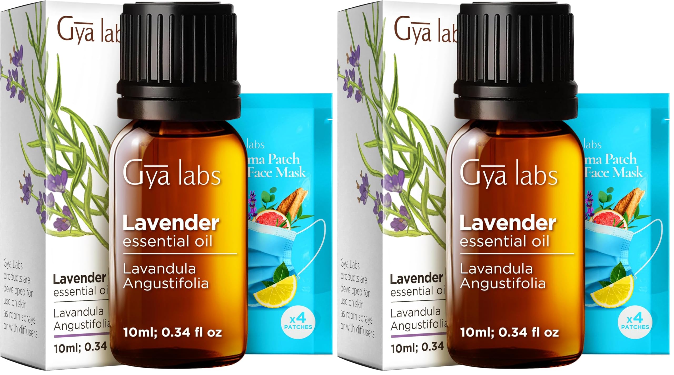 Lavender Essential Oil for Skin, Hair &amp; Diffuser - 0.34 Fl Oz (2-Pack)